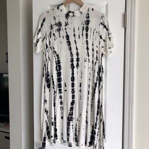 White dress with black detail